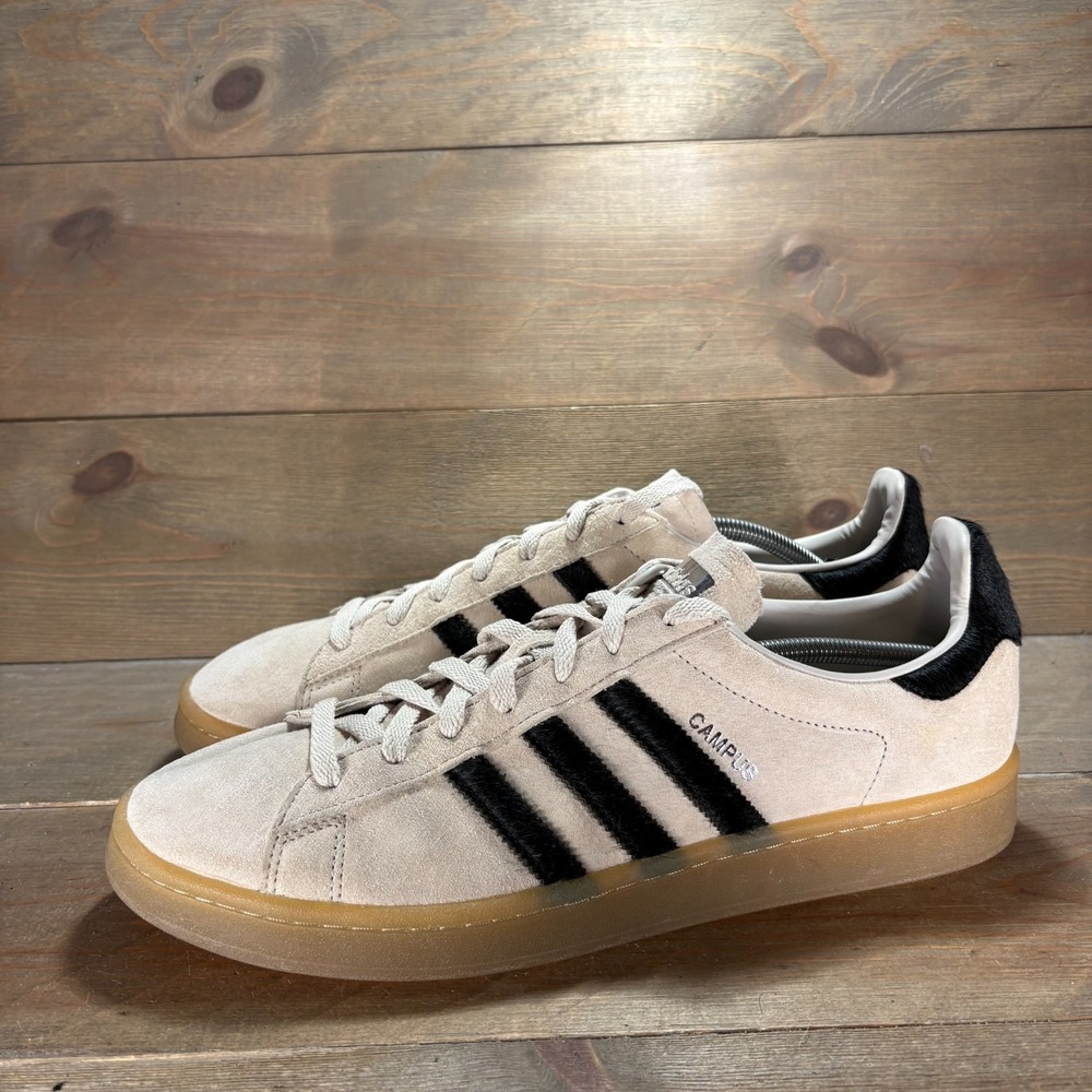 adidas Campus 80s Mens size 12.5 shoes Beige Suede Pony Hair Gum Sole sneakers